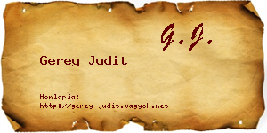 Gerey Judit névjegykártya